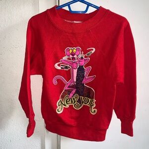 Vintage RARE Pink Panther Pullover Sweatshirt Kids